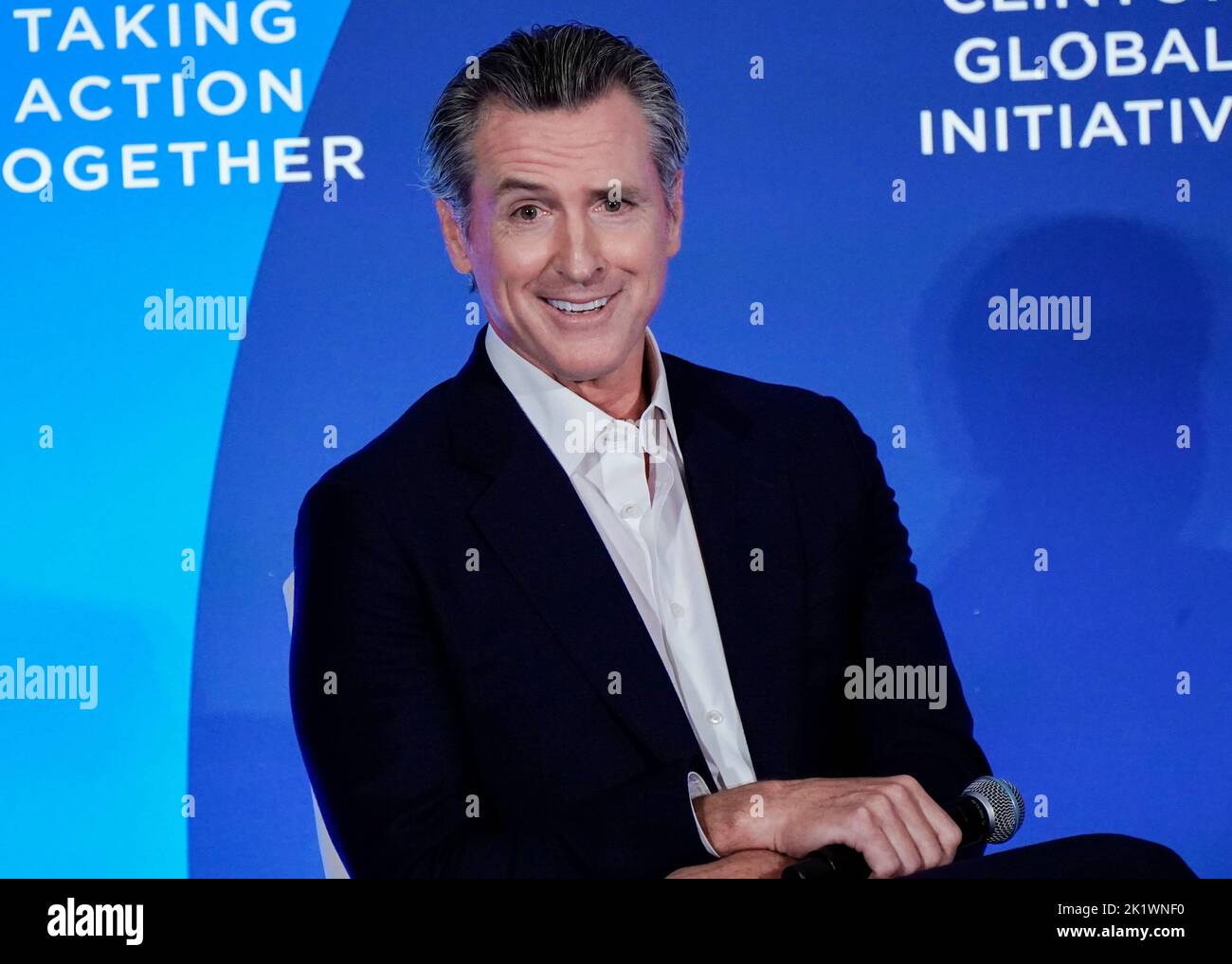 09/20/2022 New York, New York Gavin Newson lors de la Clinton Global Initiative 2022 qui s'est tenue au Hilton Midtown Tuesday 20 septembre 2022 à New York. Photo de Jennifer Graylock-Alamy News 917-519-7666 Banque D'Images