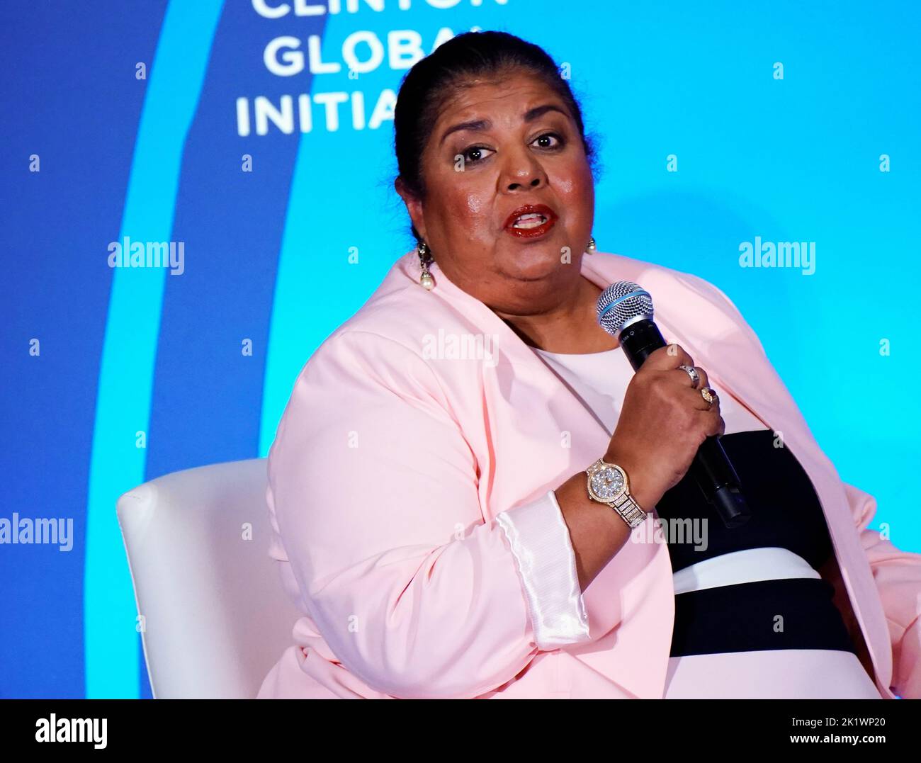 09/20/2022 New York, New York Ann Mukherjee lors de l'Initiative mondiale Clinton 2022 qui s'est tenue au Hilton Midtown Tuesday 20 septembre 2022 à New York. Photo de Jennifer Graylock-Alamy News 917-519-7666 Banque D'Images