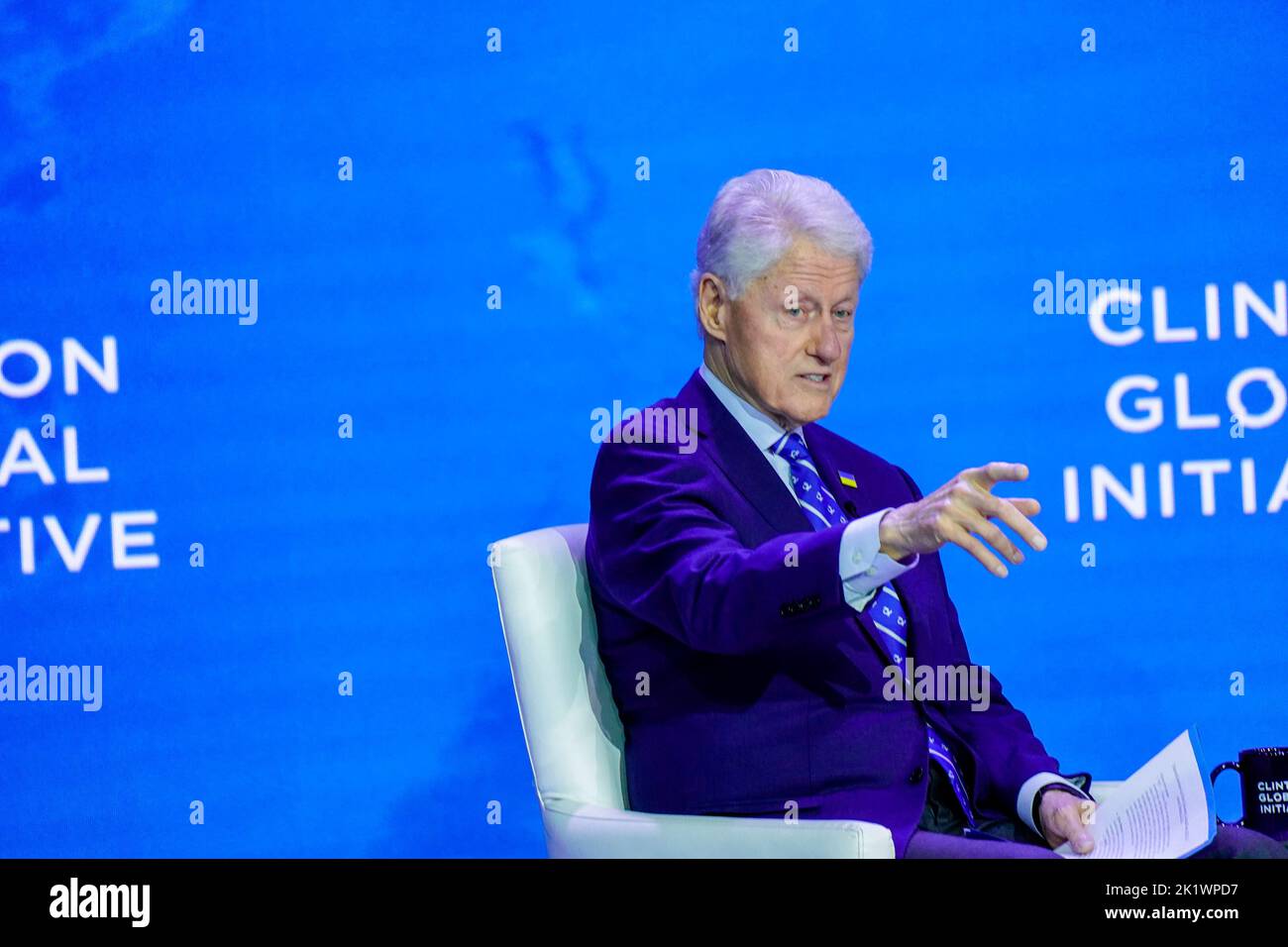 09/20/2022 New York, New York Bill Clinton lors de la Clinton Global Initiative 2022 qui s'est tenue au Hilton Midtown Tuesday 20 septembre 2022 à New York. Photo de Jennifer Graylock-Alamy News 917-519-7666 Banque D'Images