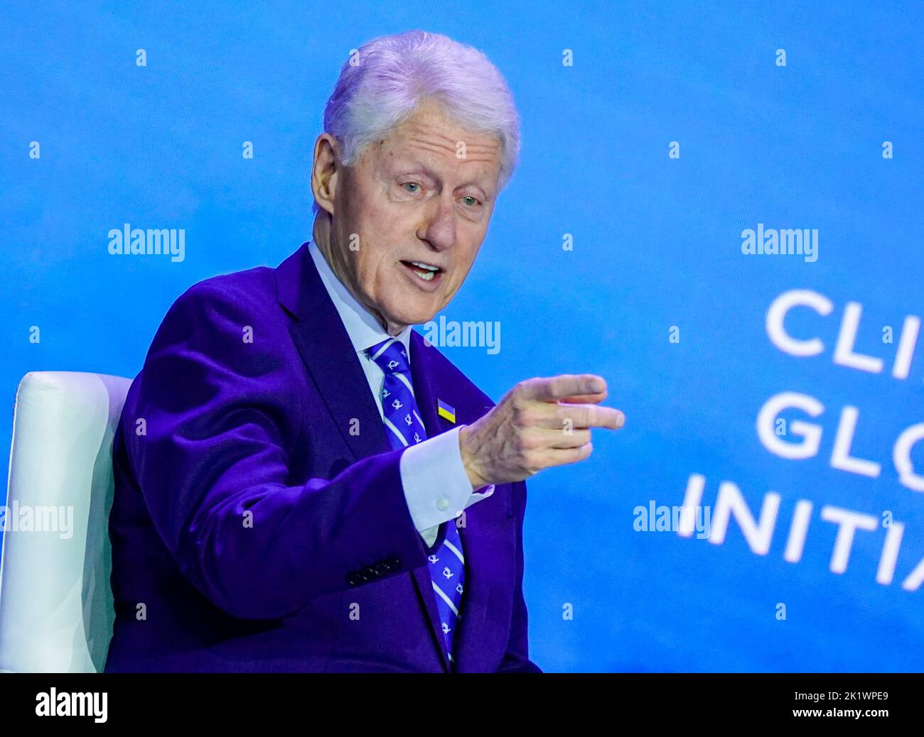 09/20/2022 New York, New York Bill Clinton lors de la Clinton Global Initiative 2022 qui s'est tenue au Hilton Midtown Tuesday 20 septembre 2022 à New York. Photo de Jennifer Graylock-Alamy News 917-519-7666 Banque D'Images