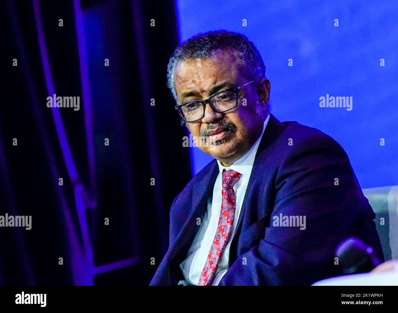 09/20/2022 New York, New York Dr Tedros Adhanom Ghebreyesus lors de l'Initiative mondiale Clinton 2022 qui s'est tenue au Hilton Midtown Tuesday 20 septembre 2022 à New York. Photo de Jennifer Graylock-Alamy News 917-519-7666 Banque D'Images
