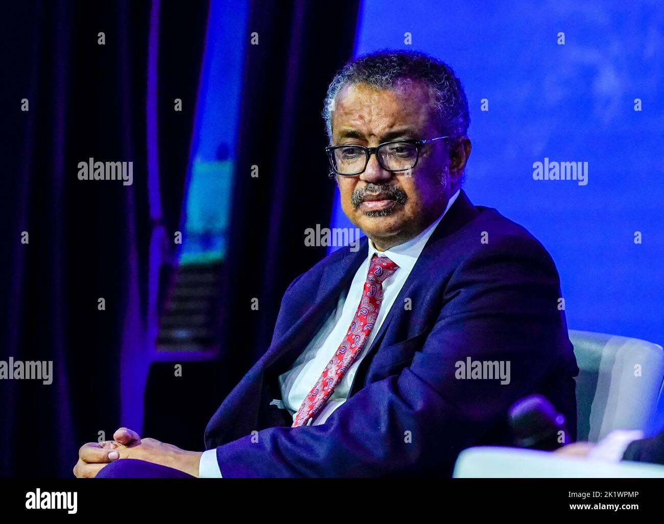 09/20/2022 New York, New York Dr Tedros Adhanom Ghebreyesus lors de l'Initiative mondiale Clinton 2022 qui s'est tenue au Hilton Midtown Tuesday 20 septembre 2022 à New York. Photo de Jennifer Graylock-Alamy News 917-519-7666 Banque D'Images