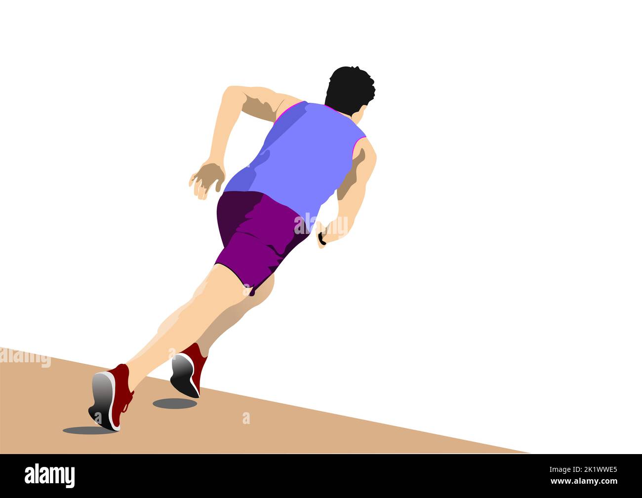 Les personnes qui s'exécutent.Illustration de Vector 3D Illustration de Vecteur