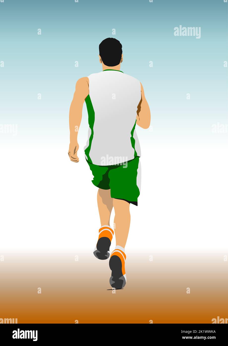 Les personnes qui s'exécutent.Illustration de Vector 3D Illustration de Vecteur