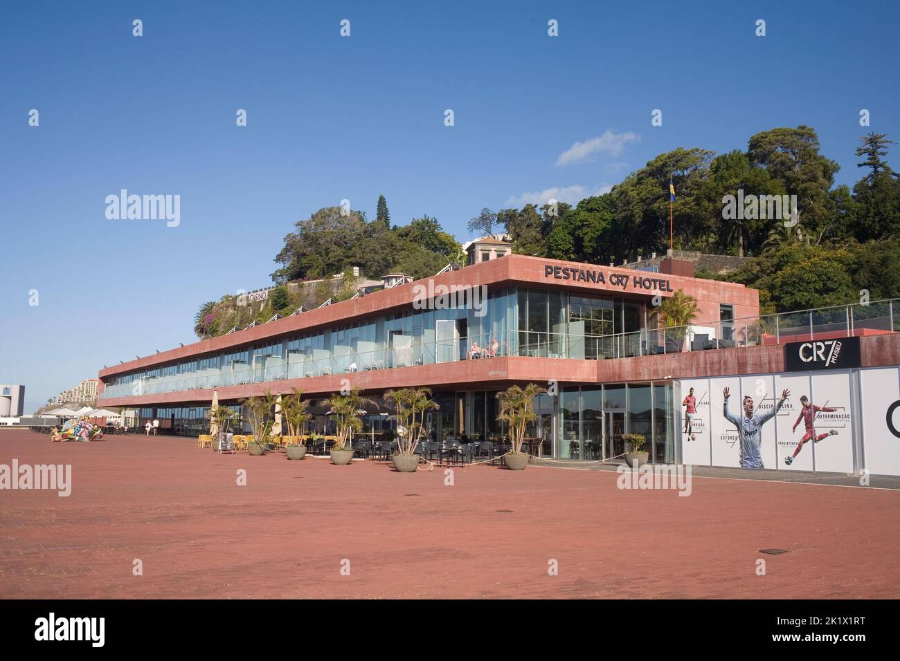 Hôtel Pestana CR7 avec plaza et CR7 musée à côté à Funchal Madère Banque D'Images