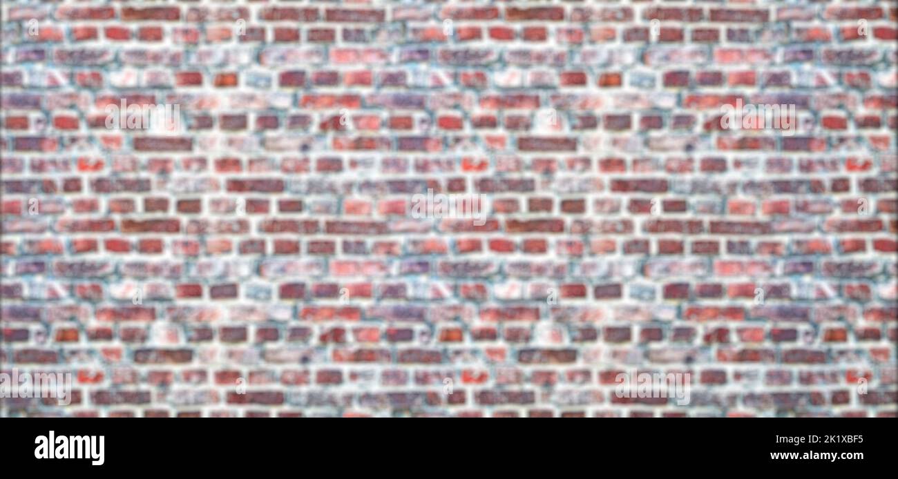 arrière-plan de mur de briques flou, hors foyer arrière-plan de briques, motif de briques flou Banque D'Images