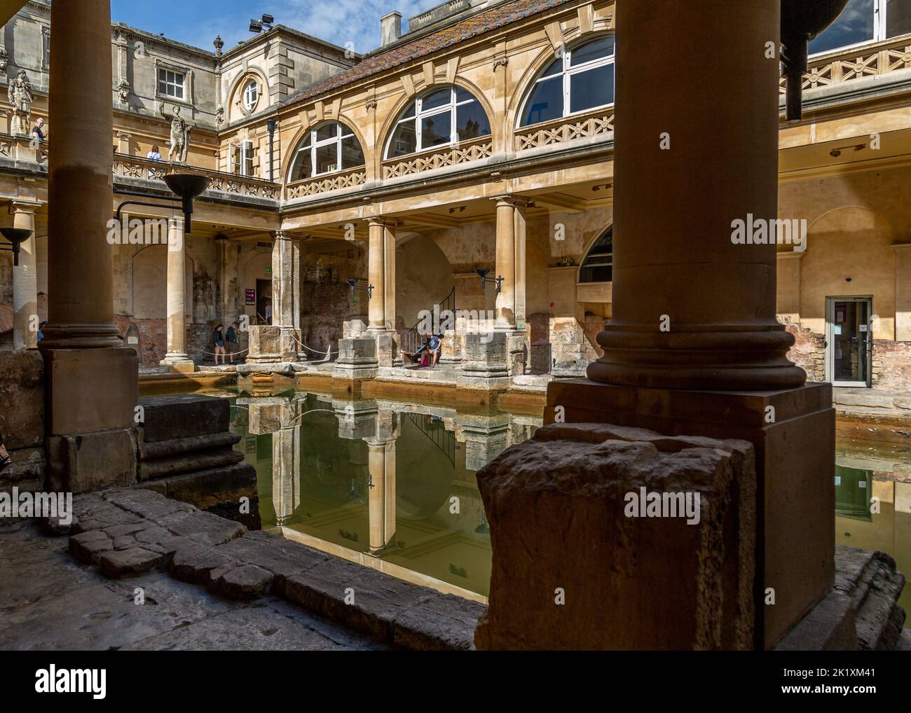 La merveille historique des thermes romains de Bath, Somerset, Angleterre. Banque D'Images