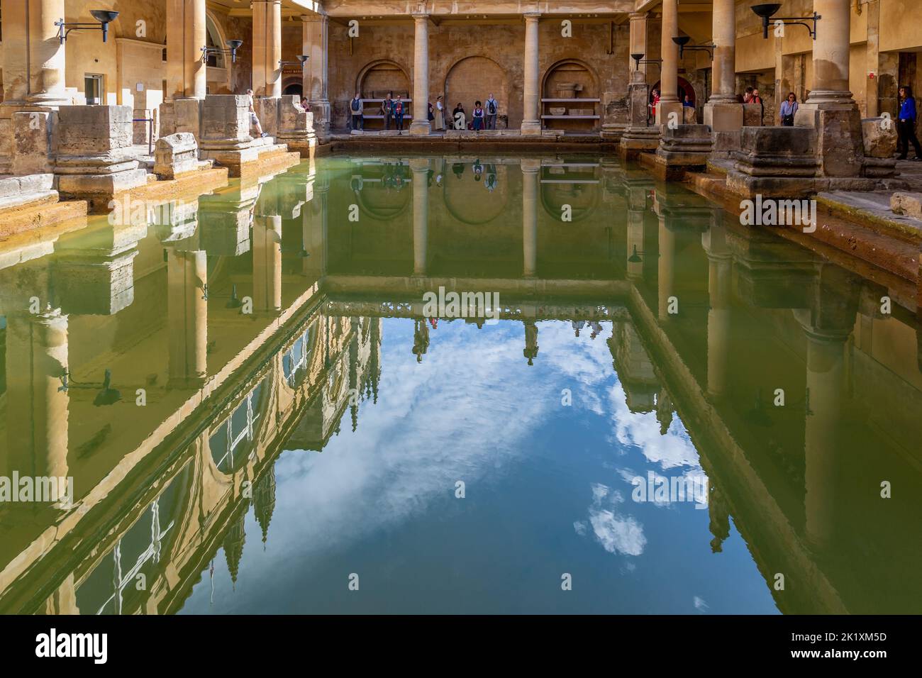 La merveille historique des thermes romains de Bath, Somerset, Angleterre. Banque D'Images