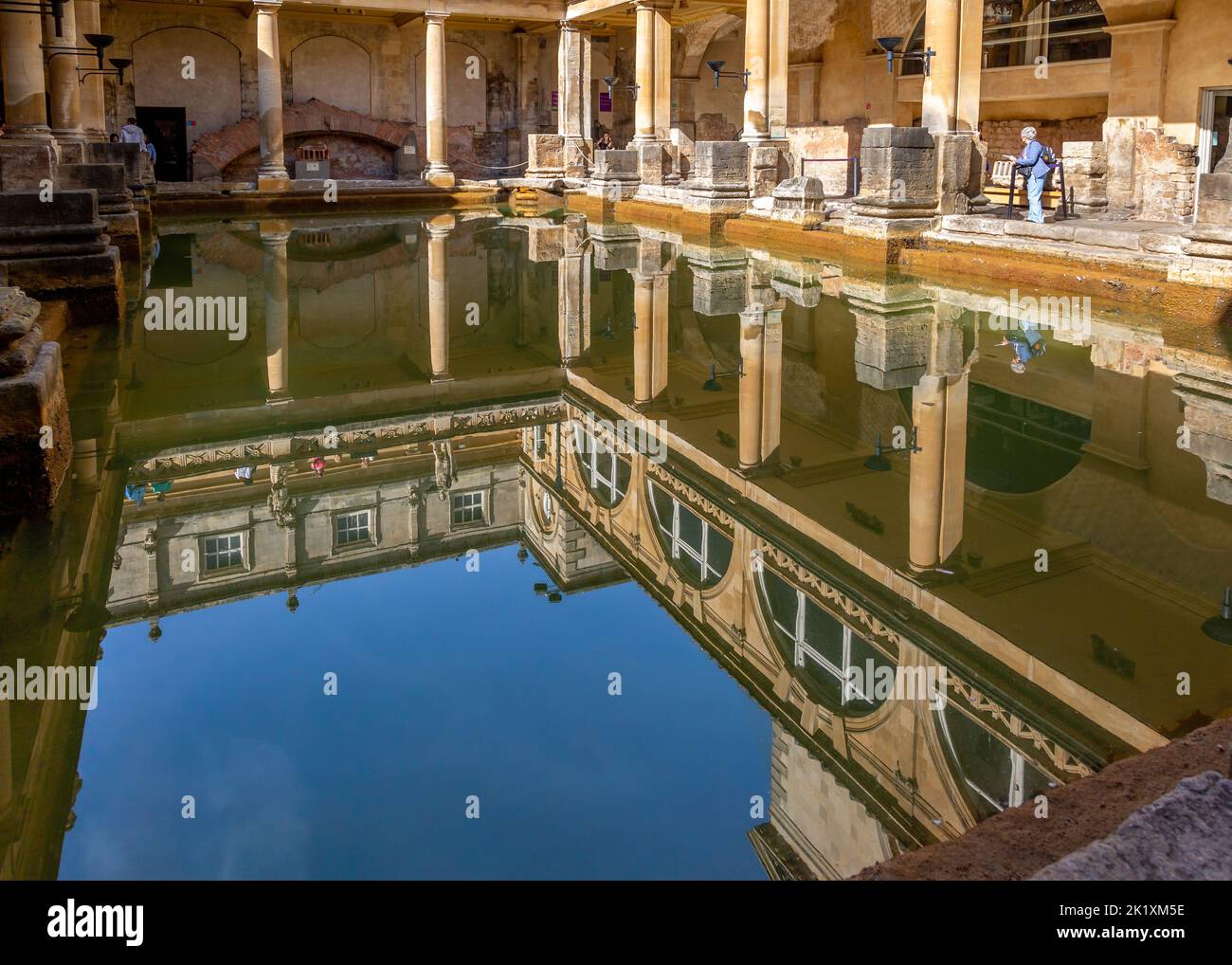 La merveille historique des thermes romains de Bath, Somerset, Angleterre. Banque D'Images