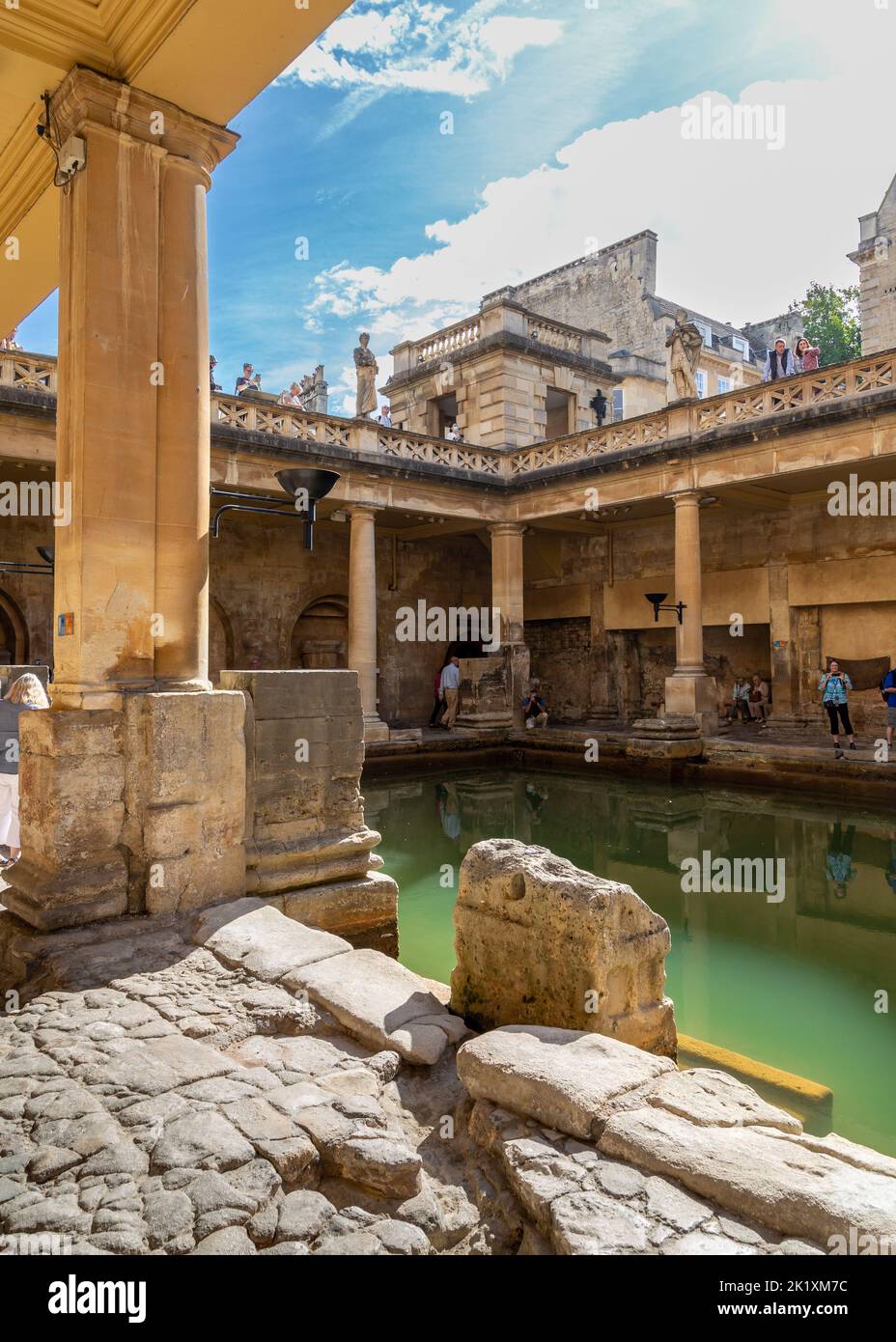 La merveille historique des thermes romains de Bath, Somerset, Angleterre. Banque D'Images