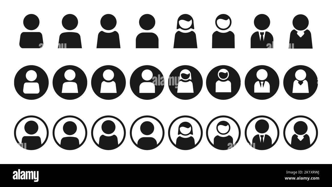 ensemble d'icônes utilisateur de site web ou d'application isolées sur fond blanc, illustration vectorielle Illustration de Vecteur