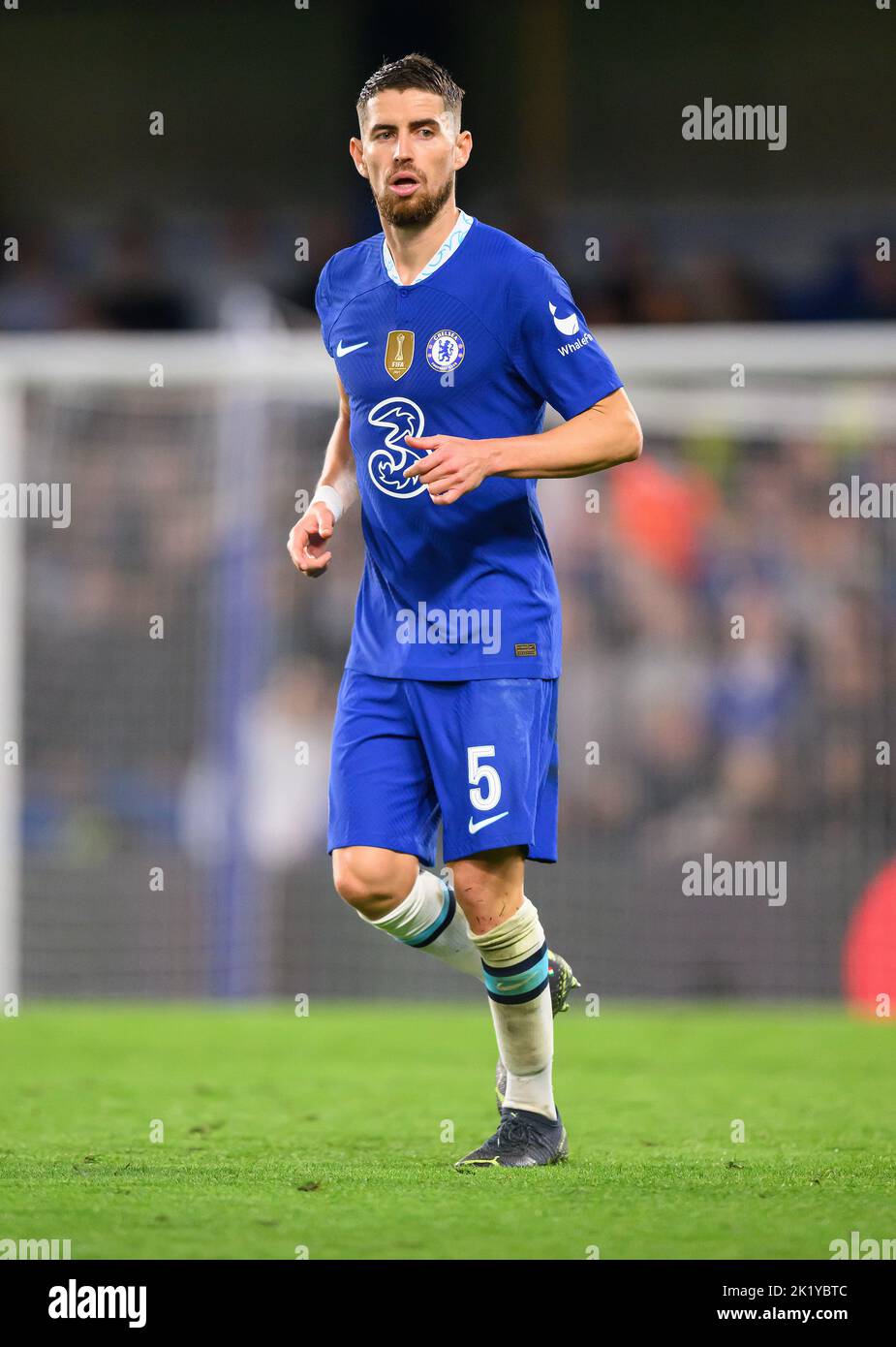 14 septembre 2022 - Chelsea c. RB Salzbourg - UEFA Champions League - Groupe E - Stamford Bridge Jorginho de Chelsea pendant le match de la Champions League à Stamford Bridge. Image : Mark pain / Alamy Live News Banque D'Images 14 septembre 2022 - Chelsea c. RB Salzbourg - UEFA Champions League - Groupe E - Stamford Bridge Jorginho de Chelsea pendant le match de la Champions League à Stamford Bridge. Image : Mark pain / Alamy Live News Banque D'Images