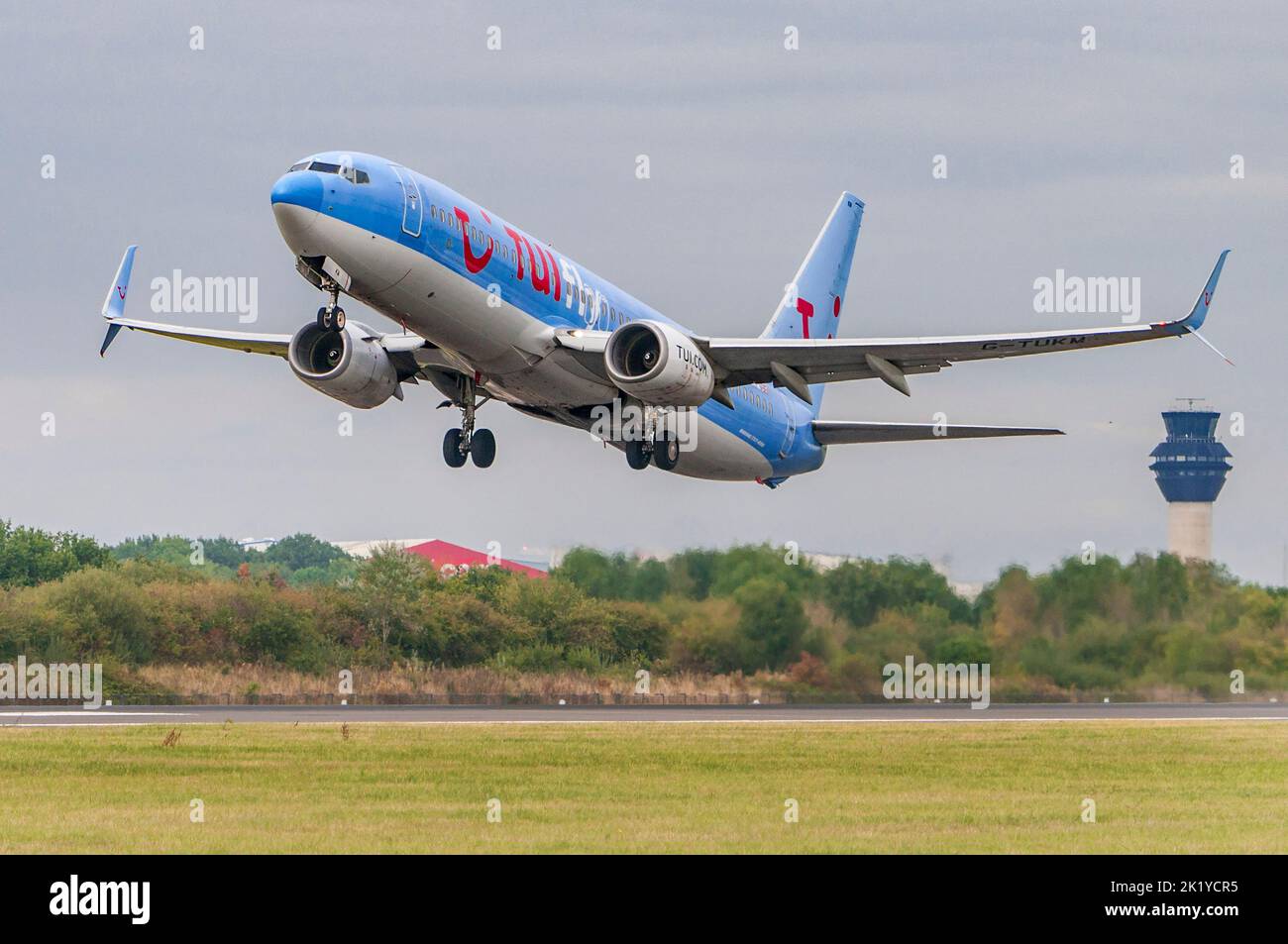 TUI Dreamliner Boeing 787-8 enregistrement G-TUIH à l'aéroport de Manvhester. Banque D'Images