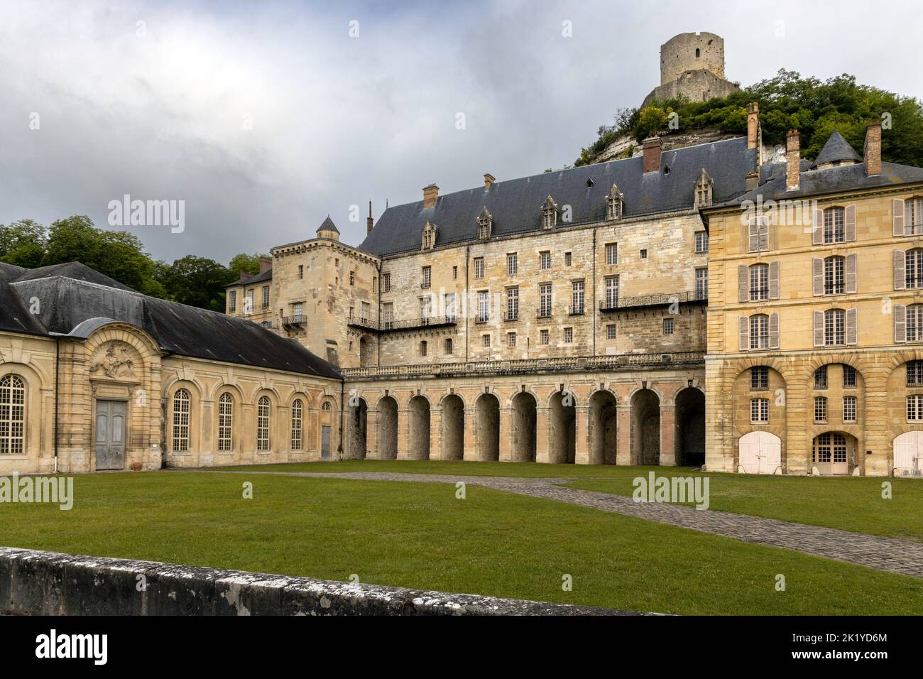 Château de la Roche-Guyon en Normandie, France Banque D'Images