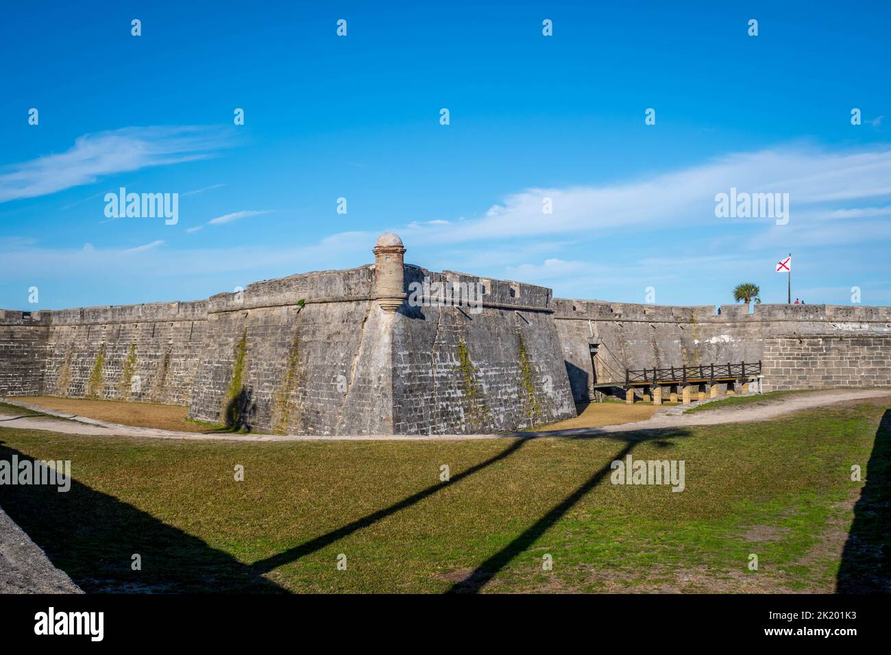 Une base militaire fortifiée bastion dans St Augustine, Floride Banque D'Images