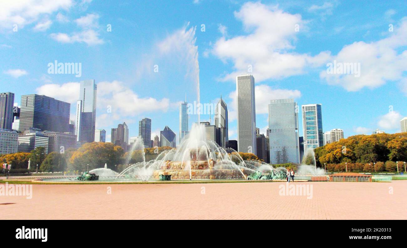 Buckingham Fountain à Grant Park à Chicago, États-Unis d'Amérique Banque D'Images