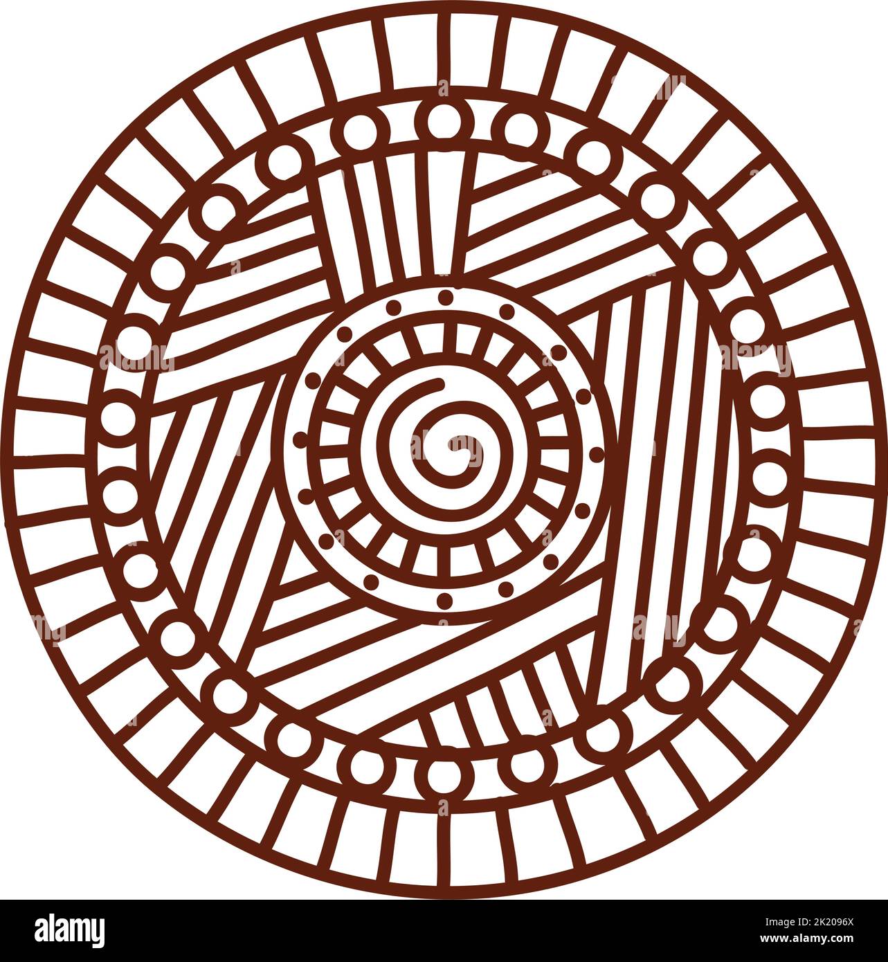 bronze mandala ethnicité Illustration de Vecteur