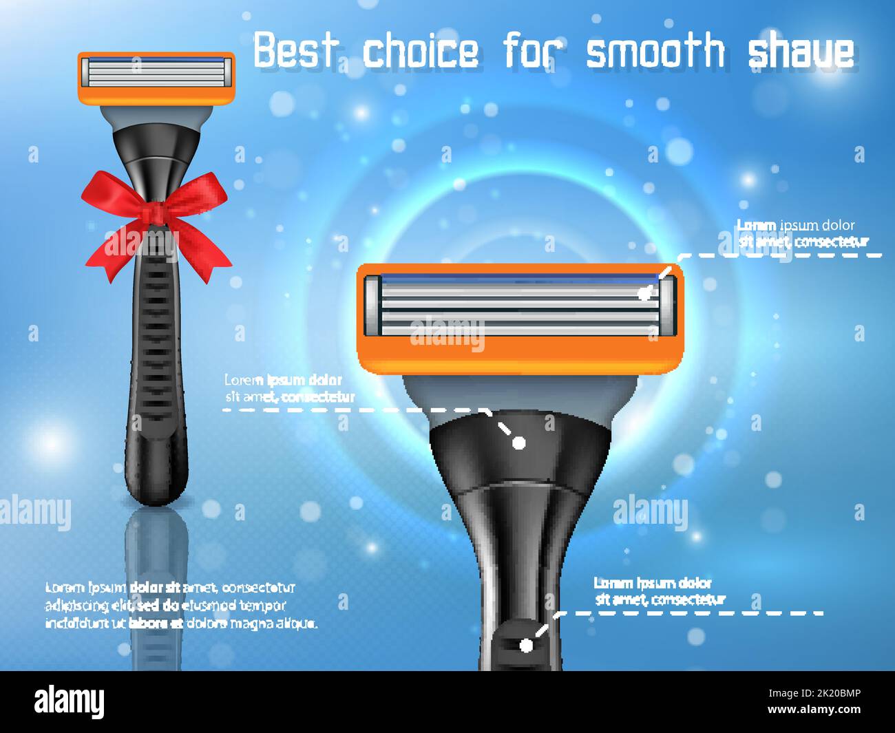 Des annonces de rasage, une illustration réaliste avec vecteur Illustration de Vecteur