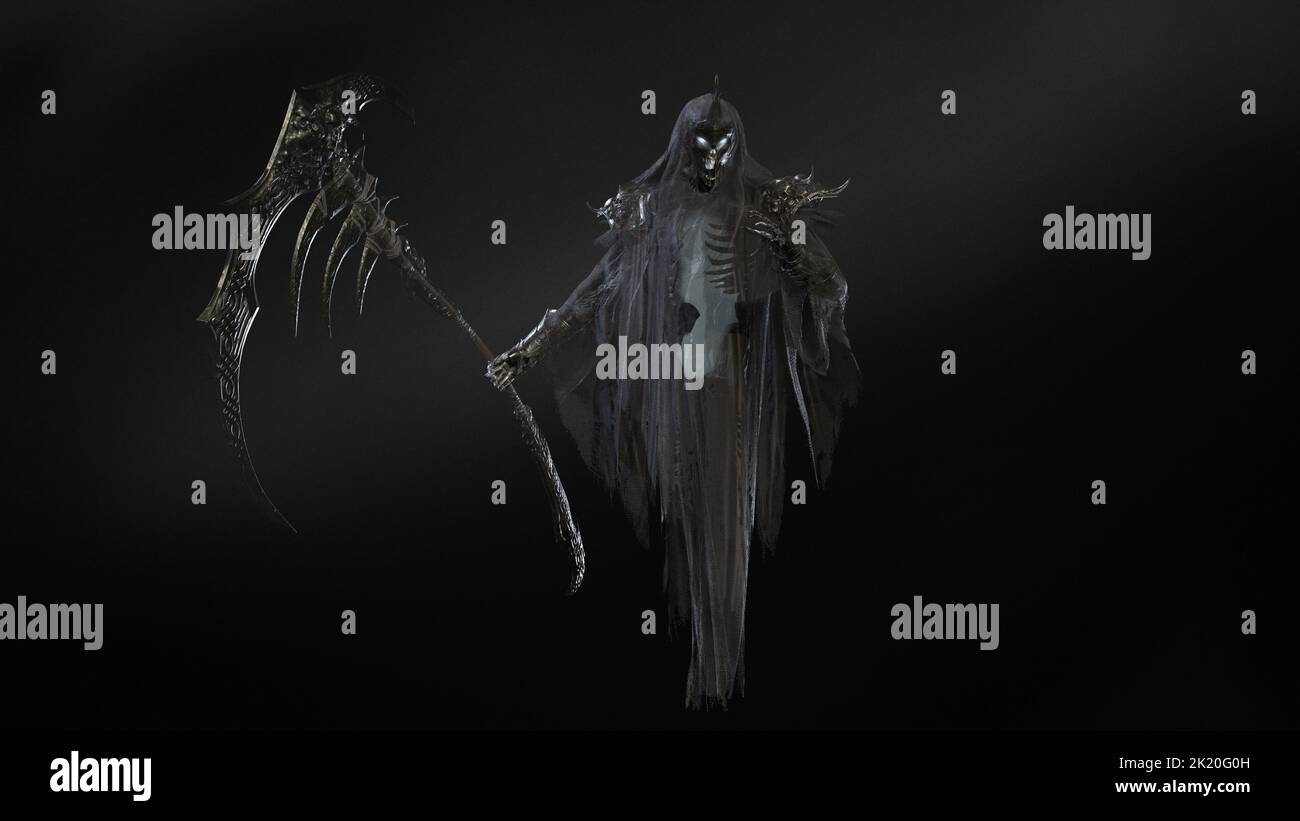 3D-illustration d'une créature Wraithe dangereuse et isolée Banque D'Images
