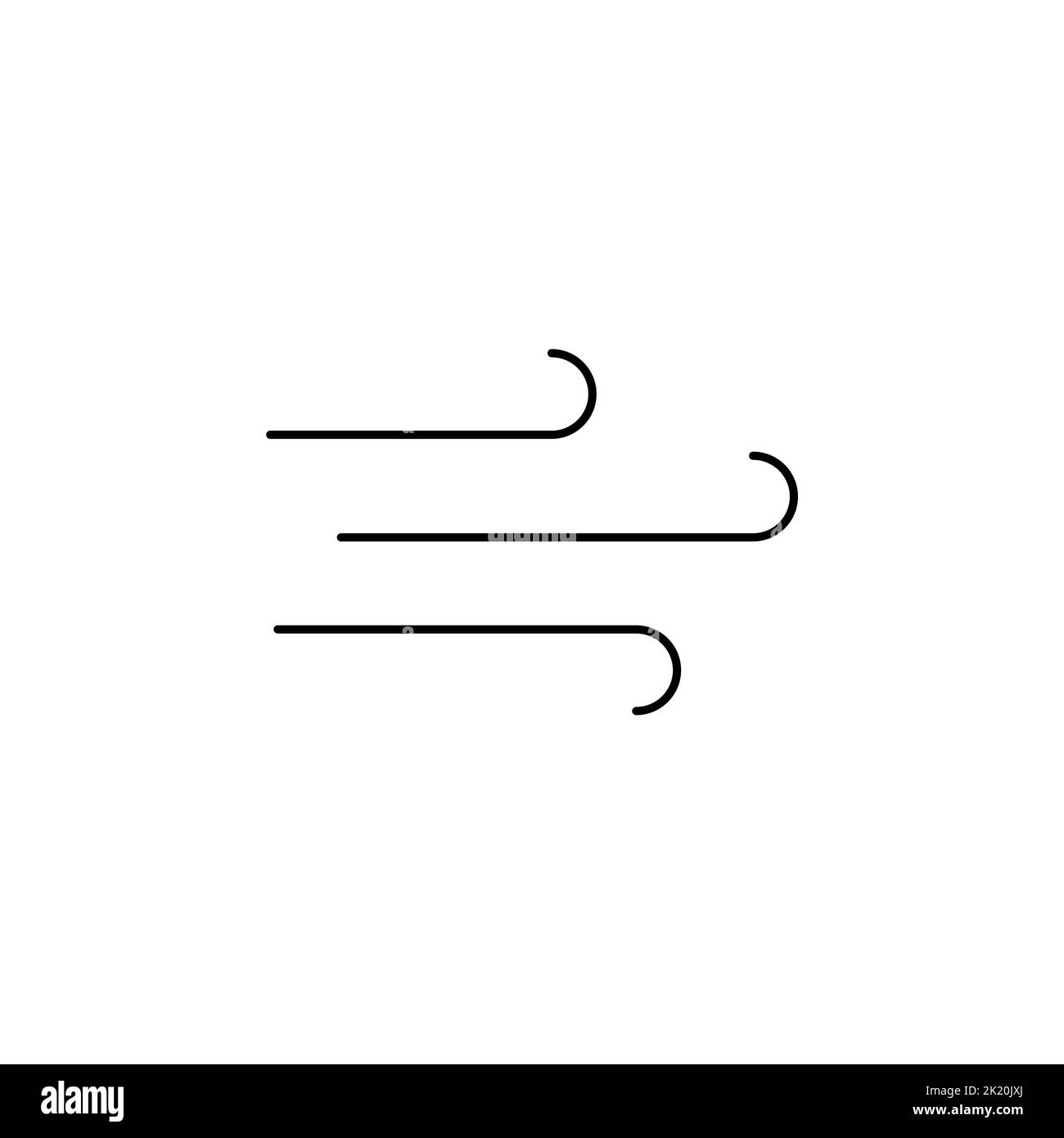Modèle de logo d'illustration vectoriel d'icône vent, air. Convient à de nombreuses applications. Illustration de Vecteur