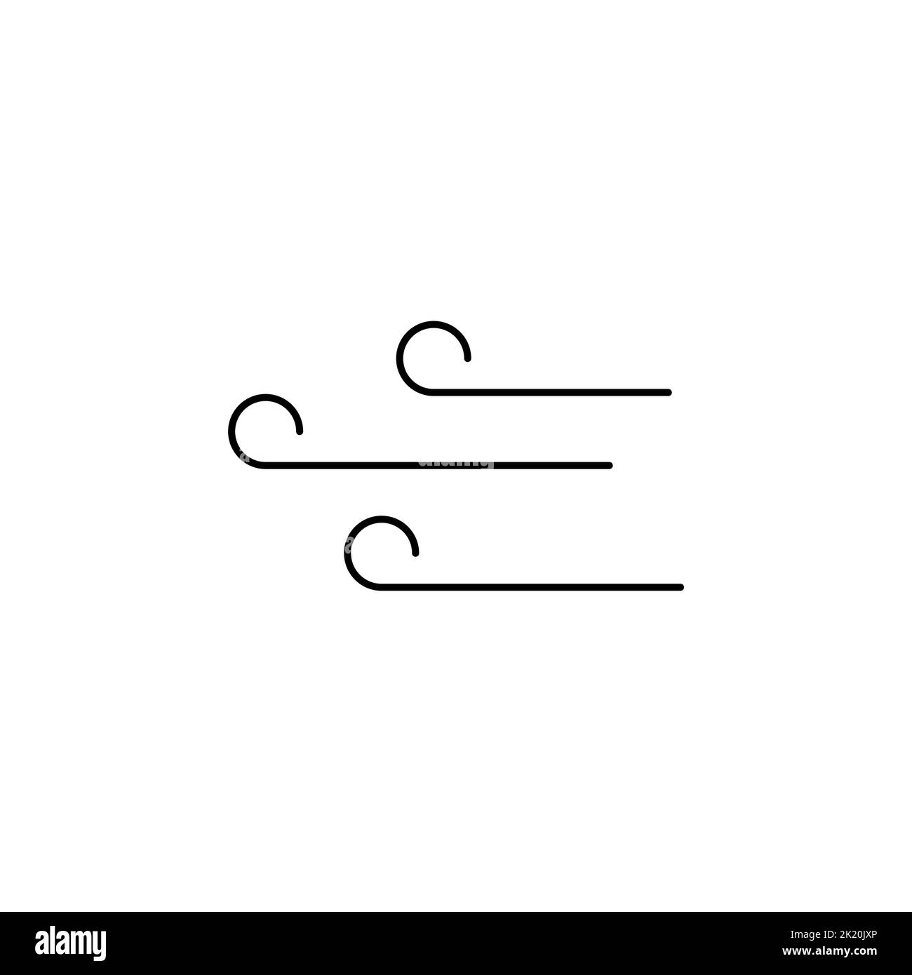 Modèle de logo d'illustration vectoriel d'icône vent, air. Convient à de nombreuses applications. Illustration de Vecteur