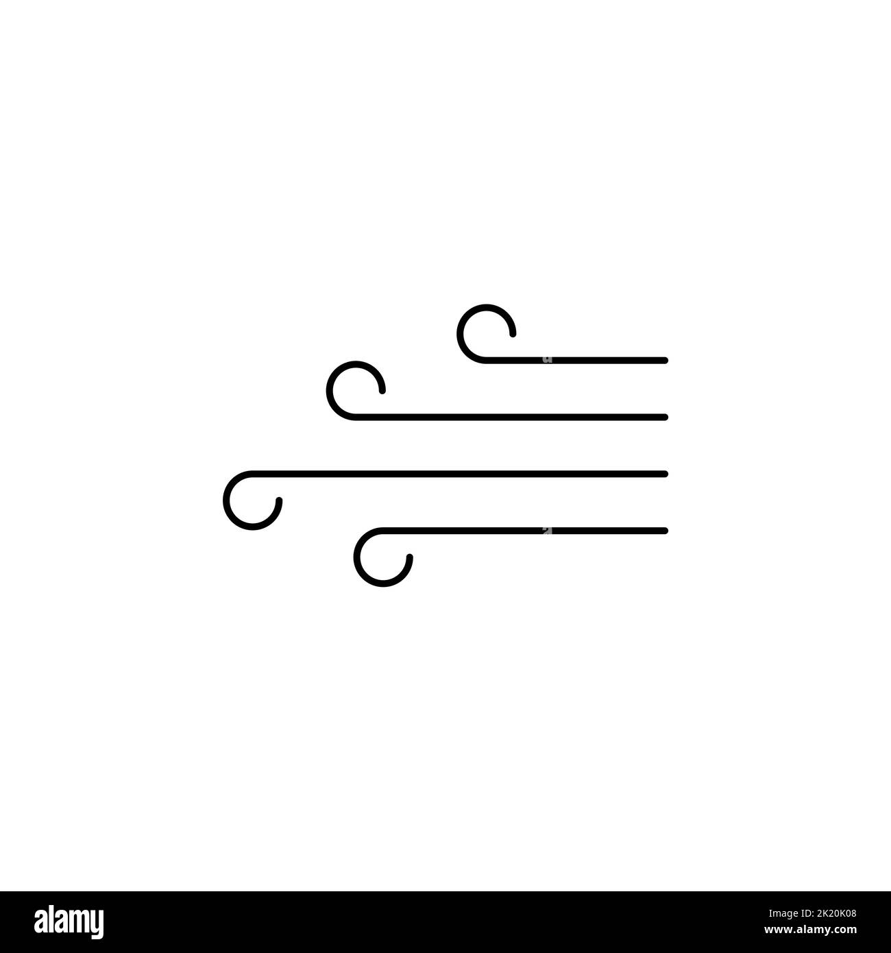 Modèle de logo d'illustration vectoriel d'icône vent, air. Convient à de nombreuses applications. Illustration de Vecteur