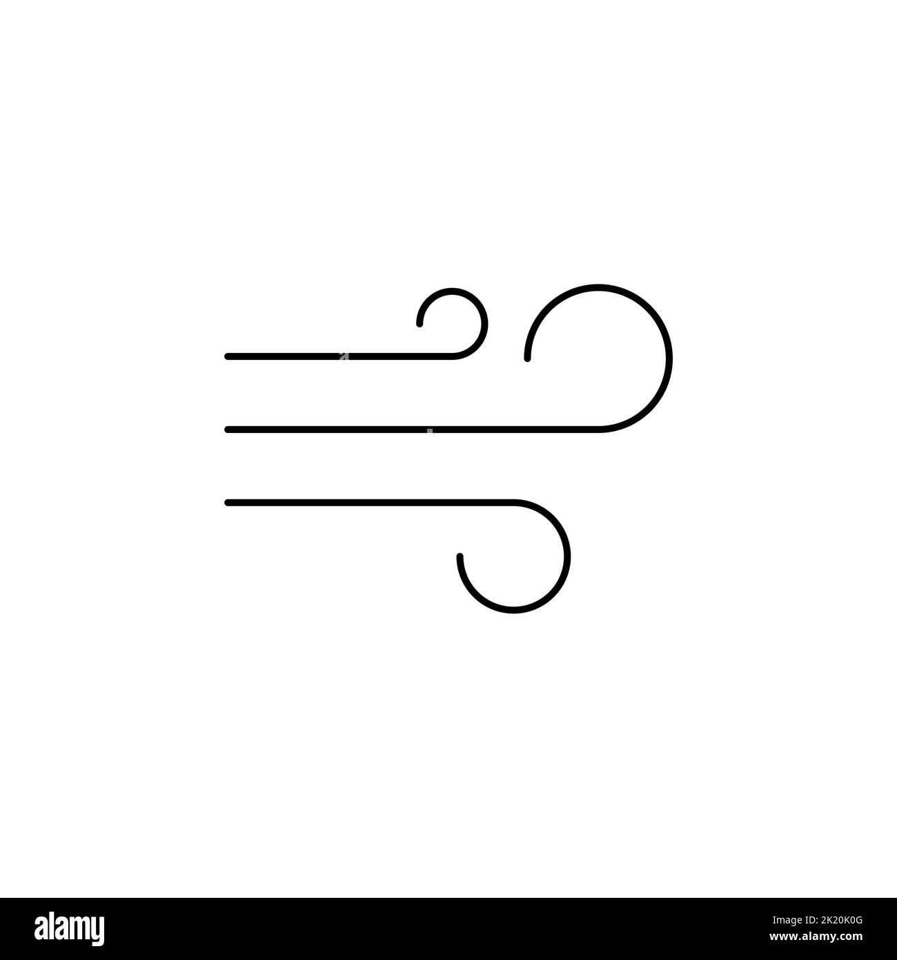 Modèle de logo d'illustration vectoriel d'icône vent, air. Convient à de nombreuses applications. Illustration de Vecteur