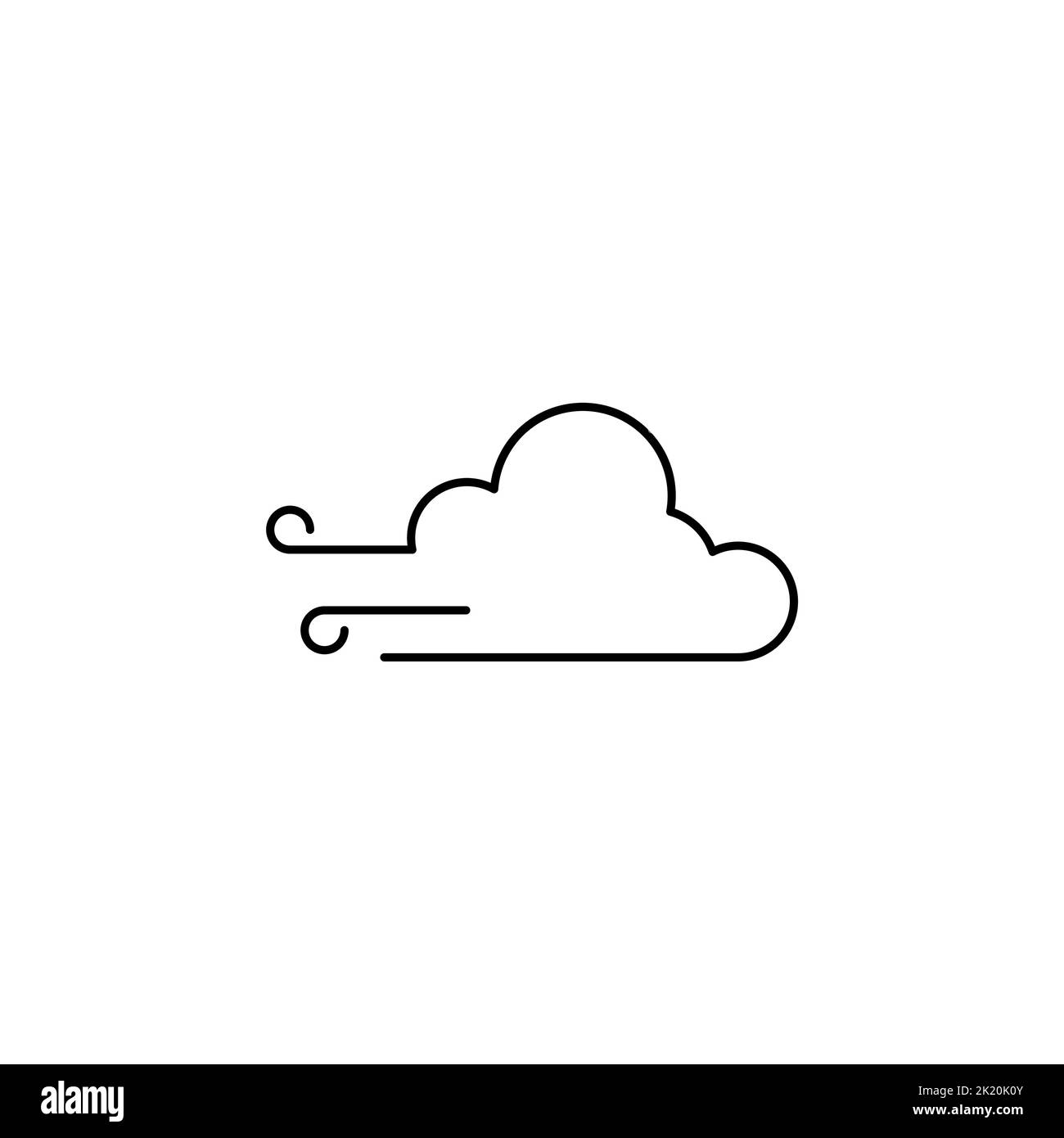 Modèle de logo d'illustration vectoriel d'icône vent, air. Convient à de nombreuses applications. Illustration de Vecteur