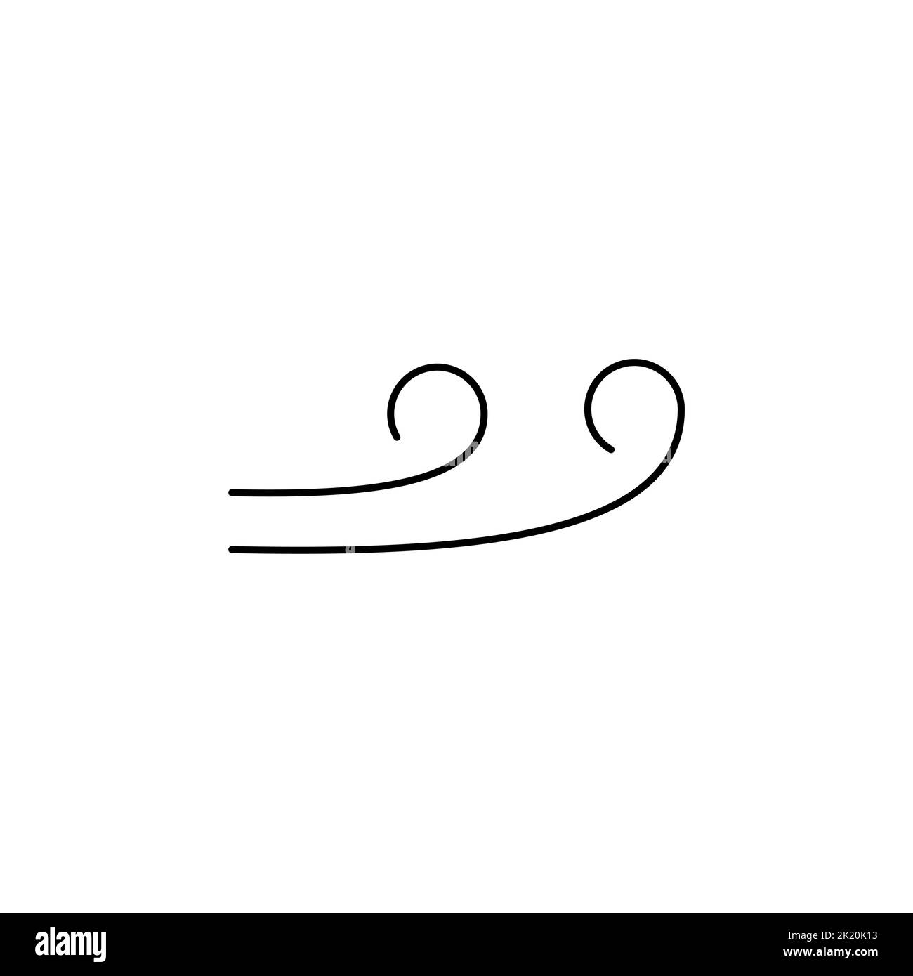 Modèle de logo d'illustration vectoriel d'icône vent, air. Convient à de nombreuses applications. Illustration de Vecteur