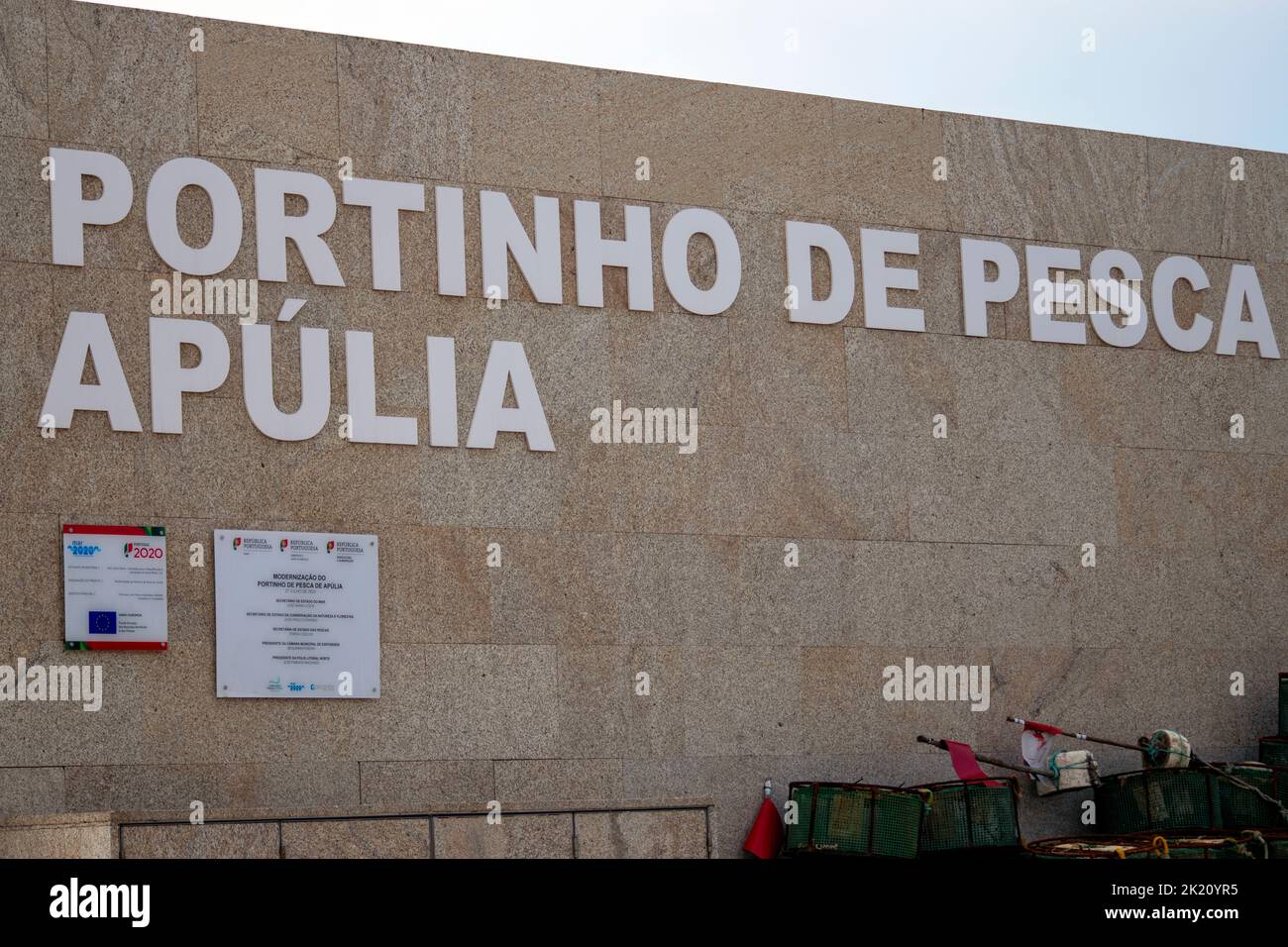 Portinho de pesca Apúlia, marché aux poissons du nord du Portugal. Apúlia. Banque D'Images