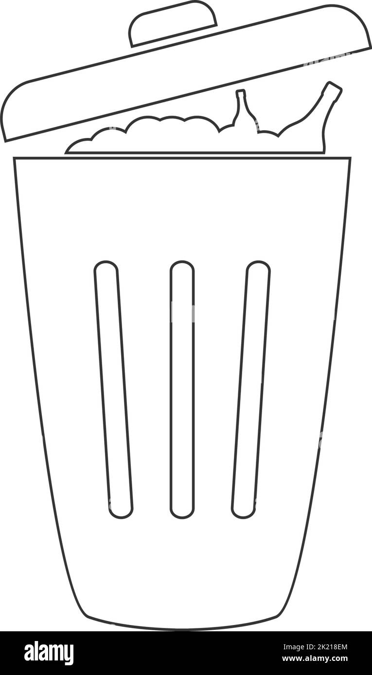 illustration du logo vectoriel de l'icône de corbeille Illustration de Vecteur