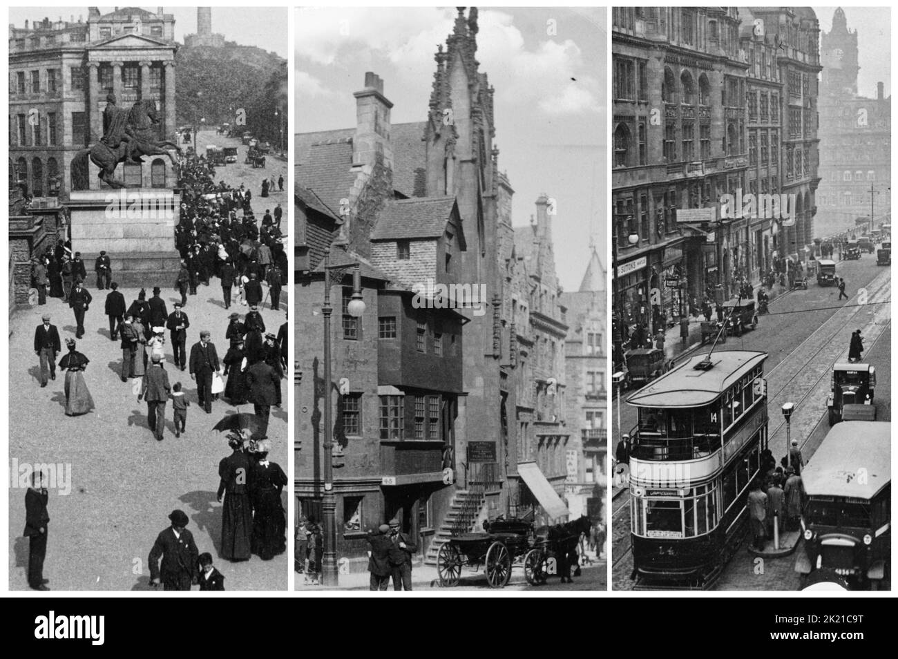 La ville d'Édimbourg à la fin de 1800s et au début de 1900s Banque D'Images