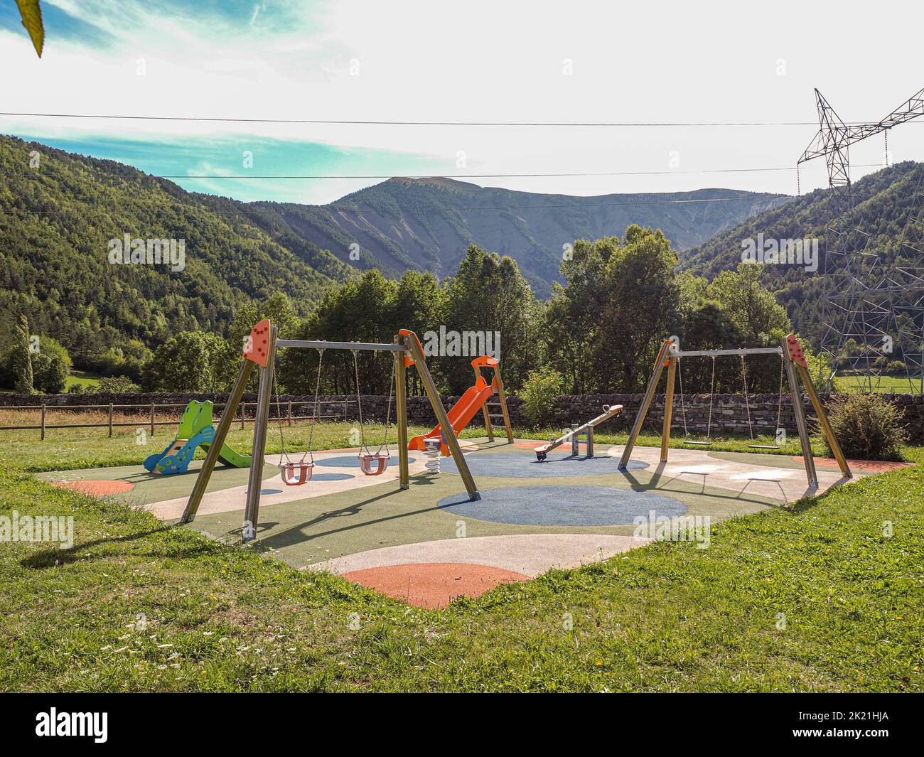 Parc pour les enfants au milieu de la nature Banque D'Images