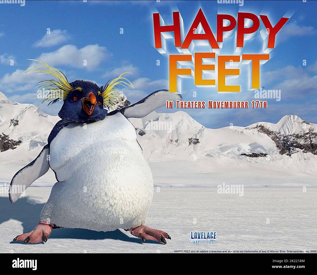 AFFICHE LOVELACE, HAPPY FEET, 2006 Banque D'Images AFFICHE LOVELACE, HAPPY FEET, 2006 Banque D'Images