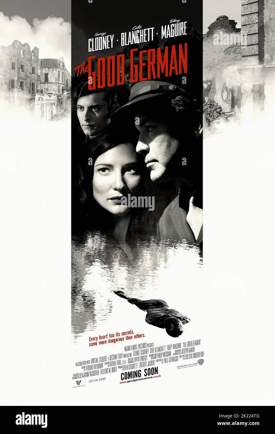 TOBEY MAGUIRE, Cate Blanchett, GEORGE CLOONEY, L'affiche de l'ALLEMAND, 2006 Banque D'Images