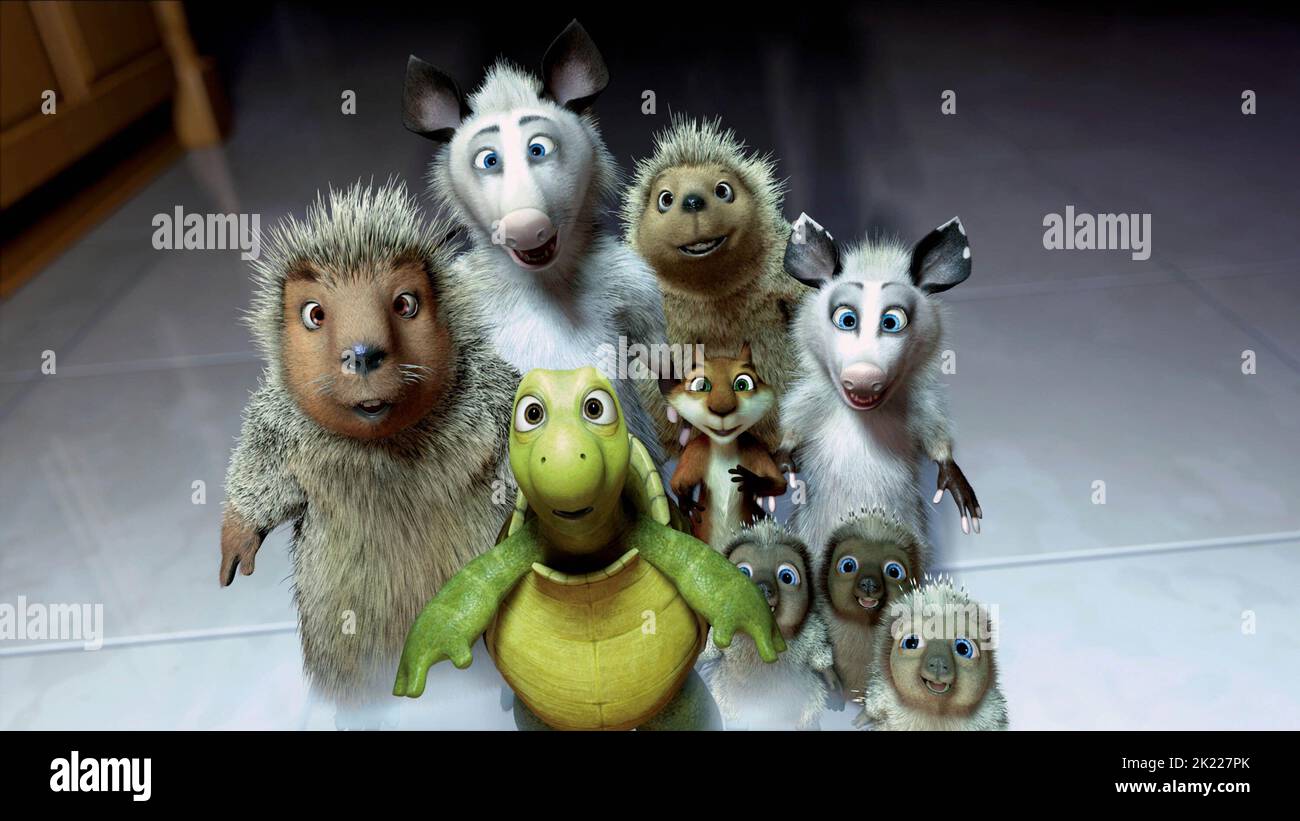 LOU,VERNE,PENNY,HAMMY,HEATHER,BUCKY,SPIKE,QUILLO, SUR LA HAIE, 2006 Banque D'Images
