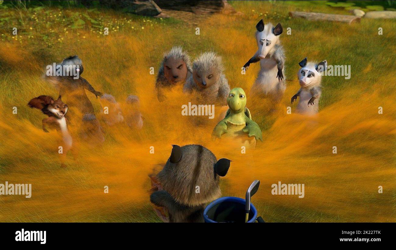 HAMMY,STELLA,LOU,PENNY,VERNE,OZZIE,HEATHER, SUR LA HAIE, 2006 Banque D'Images