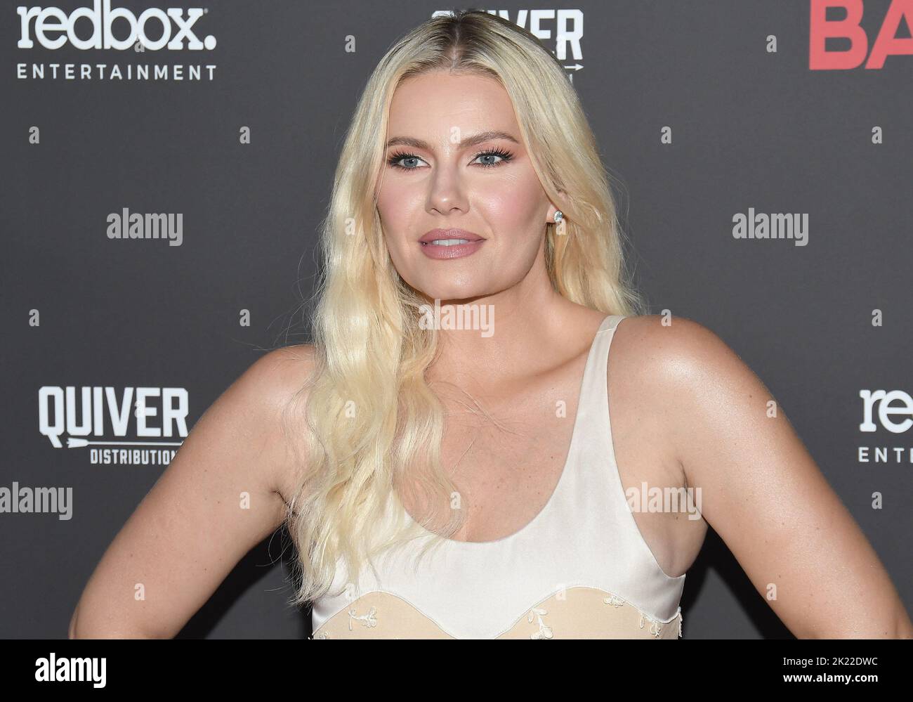 Los Angeles, États-Unis. 21st septembre 2022. Elisha Cuthbert arrive à la première mondiale BANDIT tenue à l'or harmonie à Los Angeles, CA, mercredi, ?21 septembre 2022. (Photo par Sthanlee B. Mirador/Sipa USA) crédit: SIPA USA/Alay Live News Banque D'Images