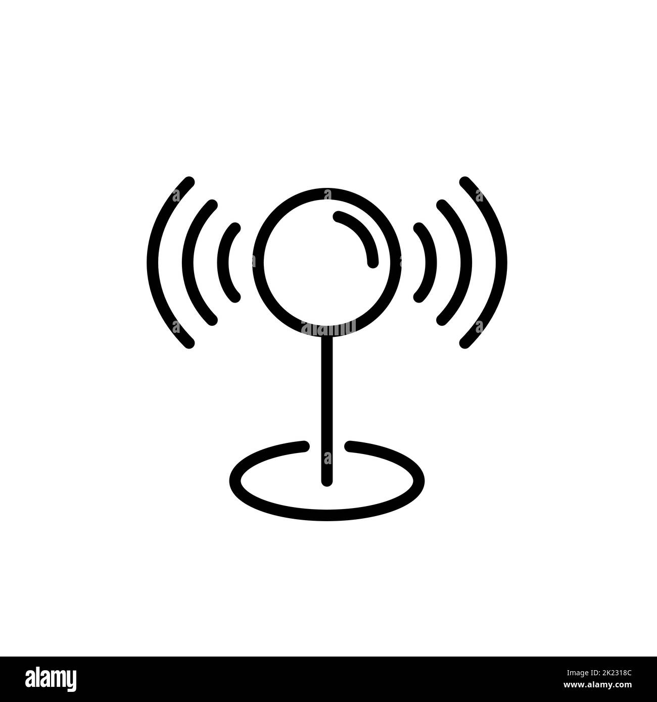 Emplacement de partage de code PIN de carte. Pixel Perfect, icône de contour modifiable Illustration de Vecteur