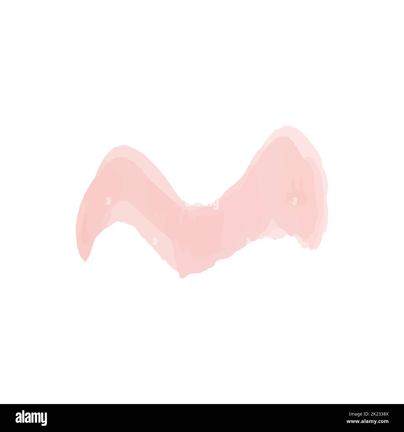 Vector Blush rose aquarelle taches peinture stropke. Aquarelle rose abstraite peinte à la main sur papier. Illustration de Vecteur