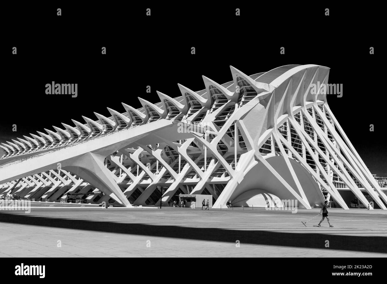 Museu des Ciencies, le Musée des Sciences Príncipe Felipe, à la Cité des Arts et des Sciences de Valence, Espagne en septembre Banque D'Images