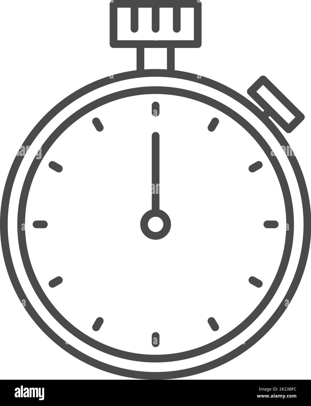Icône de la ligne du chronomètre. Symbole de mesure TIEM. Signe du concours Illustration de Vecteur