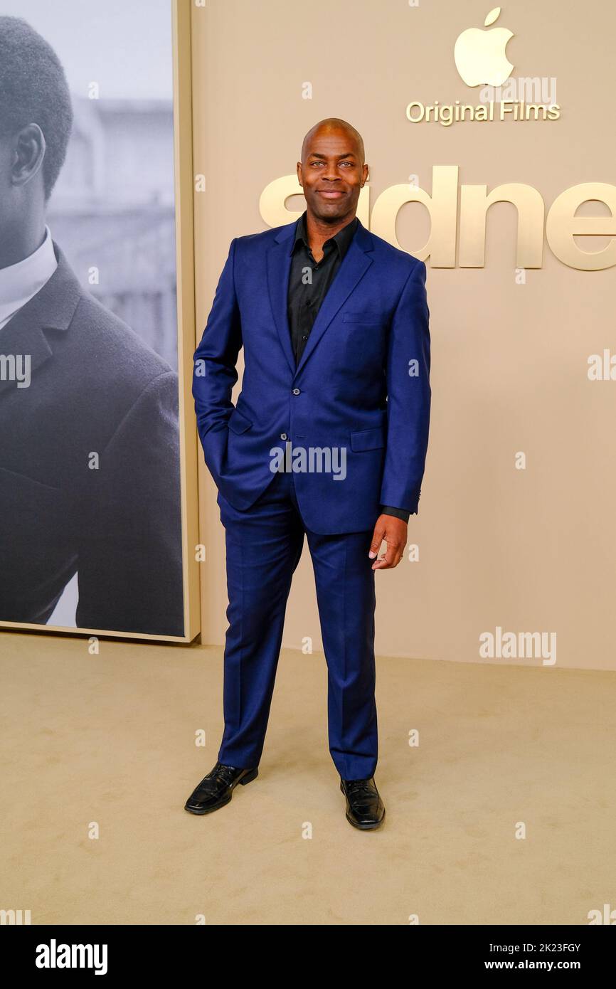 Los Angeles, États-Unis. 21st septembre 2022. Damion Poitier arrive à la première de 'Sidney', qui a eu lieu mercredi à 21 septembre 2022, au musée Academy of Motion Pictures de Los Angeles, Californie. (Photo de Conor Duffy/Sipa USA) crédit: SIPA USA/Alay Live News Banque D'Images