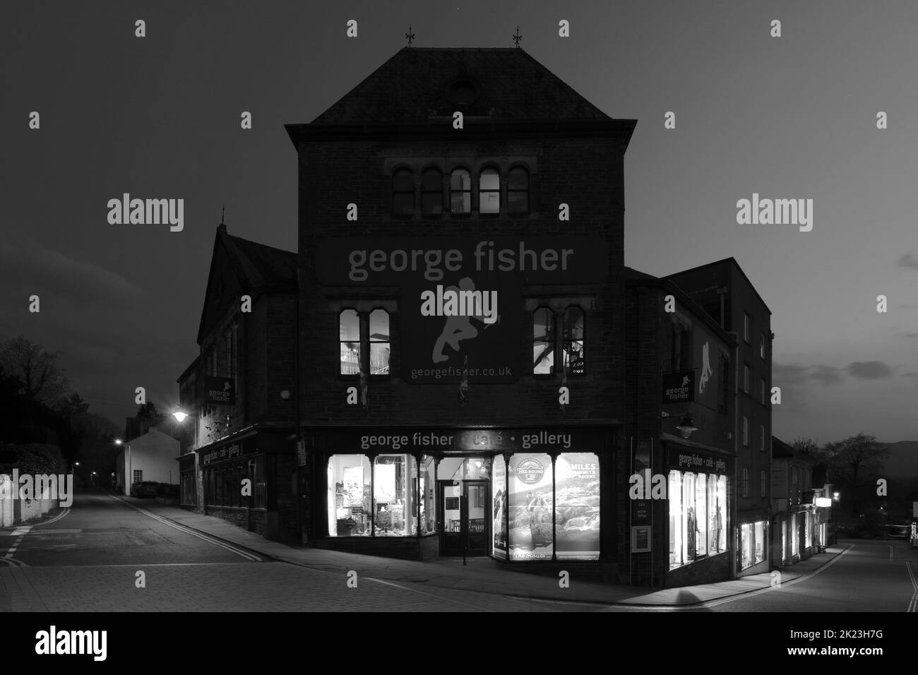 The George Fisher Outdoor Shop, Keswick Town, Lake District National Park, Cumbria County, Angleterre, Royaume-Uni Banque D'Images