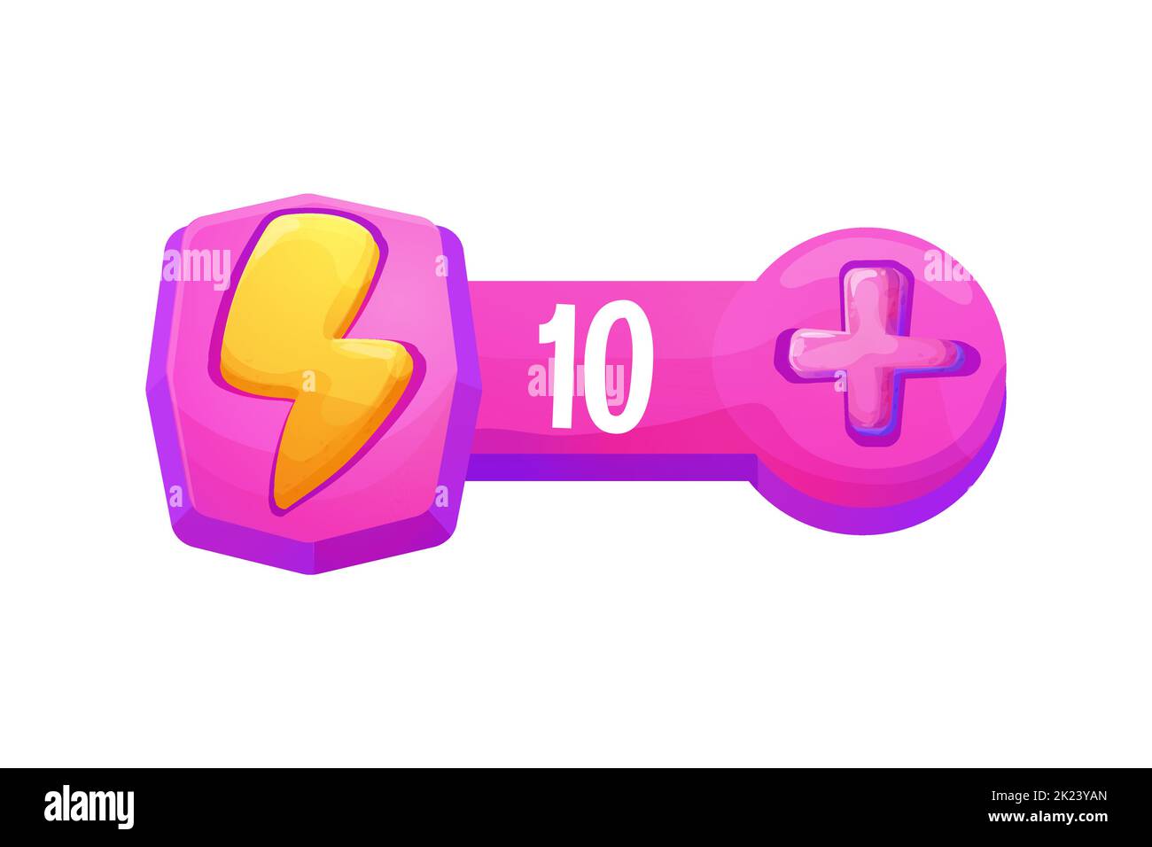 Jelly, fantaisie interface modèle de jeu menu vie avec coeur bouton en forme de dessin animé style isolé sur fond blanc. Actif d'interface utilisateur, cadre pour la conception des paramètres. Toile décontractée 2D élément. Illustration vectorielle Illustration de Vecteur