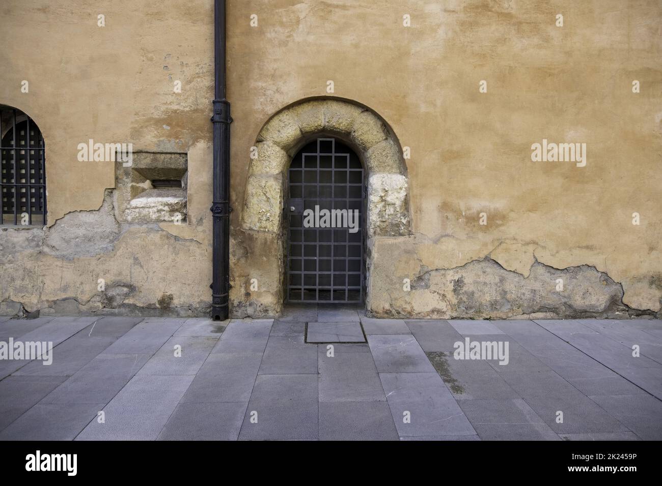 Détail de l'ancien bâtiment médiéval, de l'architecture et de l'histoire Banque D'Images