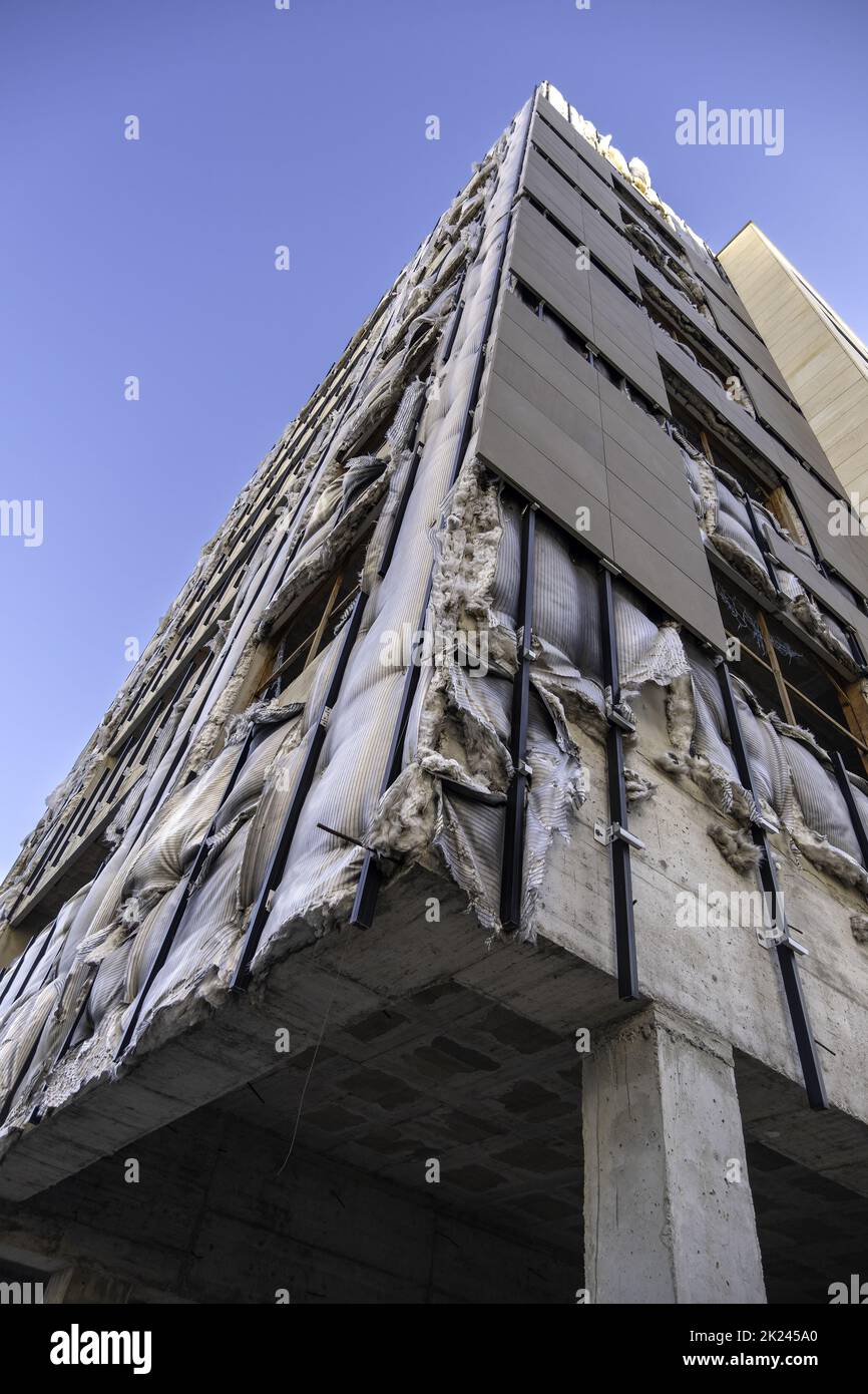 Détail de fabrication et de construction d'un bâtiment dans la ville Banque D'Images