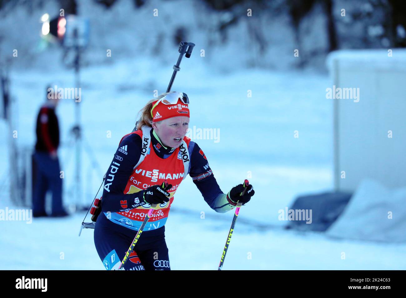 Franziska Hildebrand (Deutschland) beim IBU Biathlon Weltcup Staffel Frauen 4 x 6 km Ruhpolding 2022 Banque D'Images