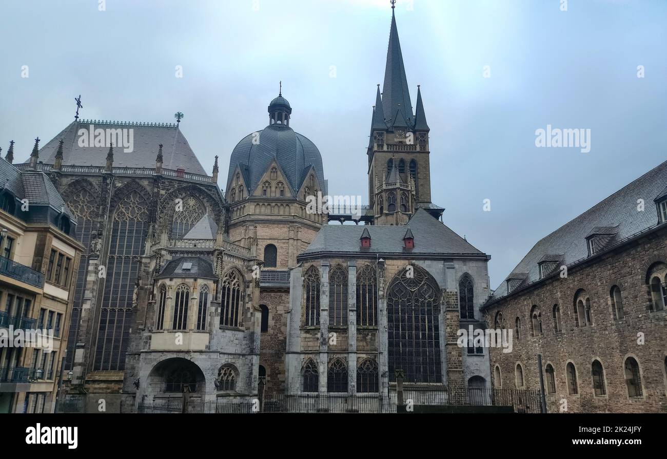 La cathédrale d'Aix-la-Chapelle est une église catholique romaine à Aix-la-Chapelle, en Allemagne. Banque D'Images