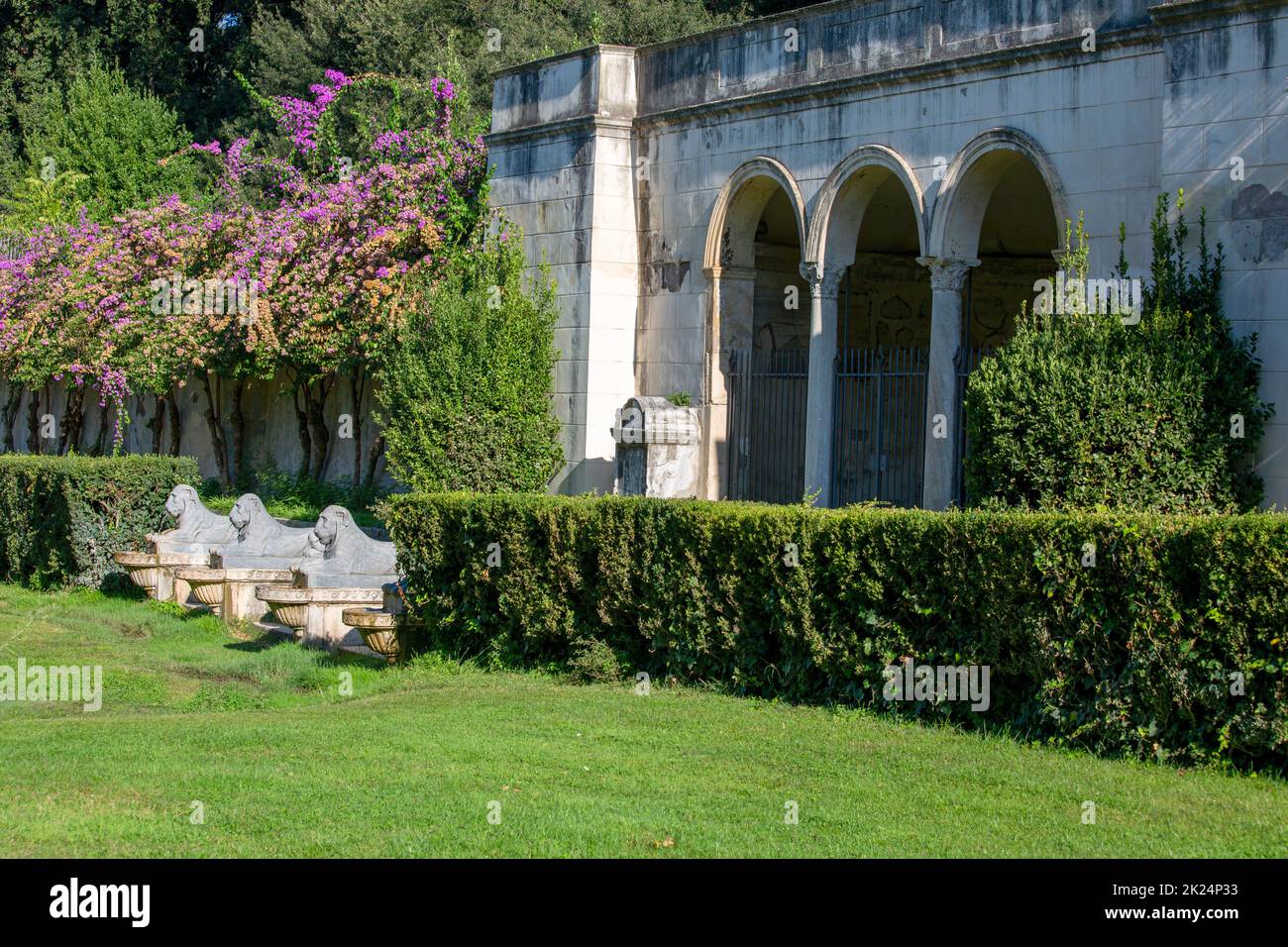 Rome, Italie 10 octobre 2020 Jardins de la Villa Portico